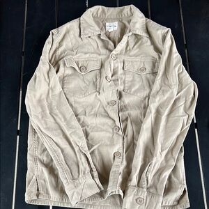 American Eagle Outfitters Tan Casual Button Down Shirt